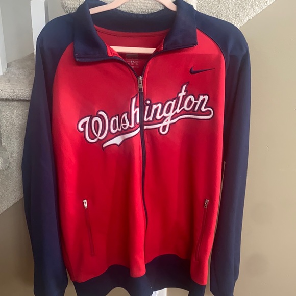 Washington Nationals Nike Baseball zip up jacket stretch like new Men’s LG - Picture 1 of 3